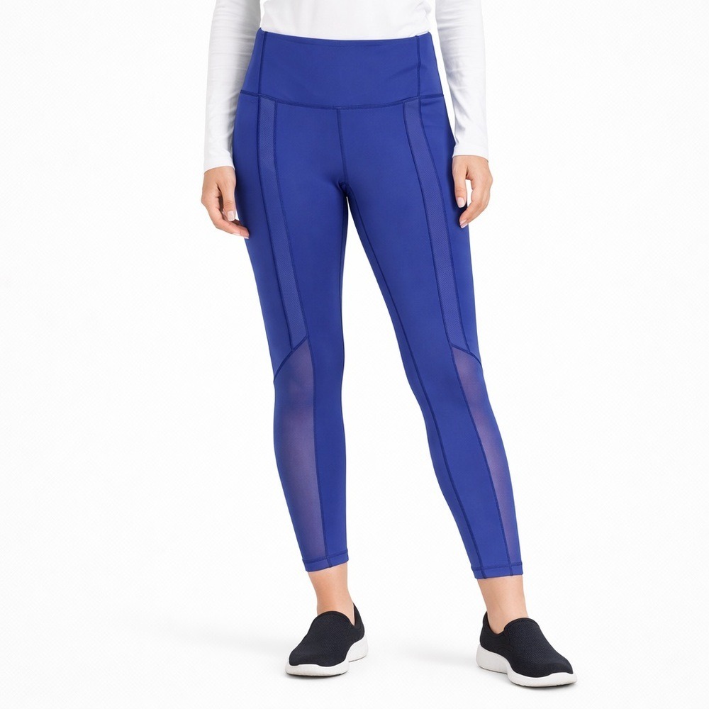 CALIA Inspire High-Rise 7/8 Legging‎ Cobalt Blue Mesh Panel Woman's Size XS